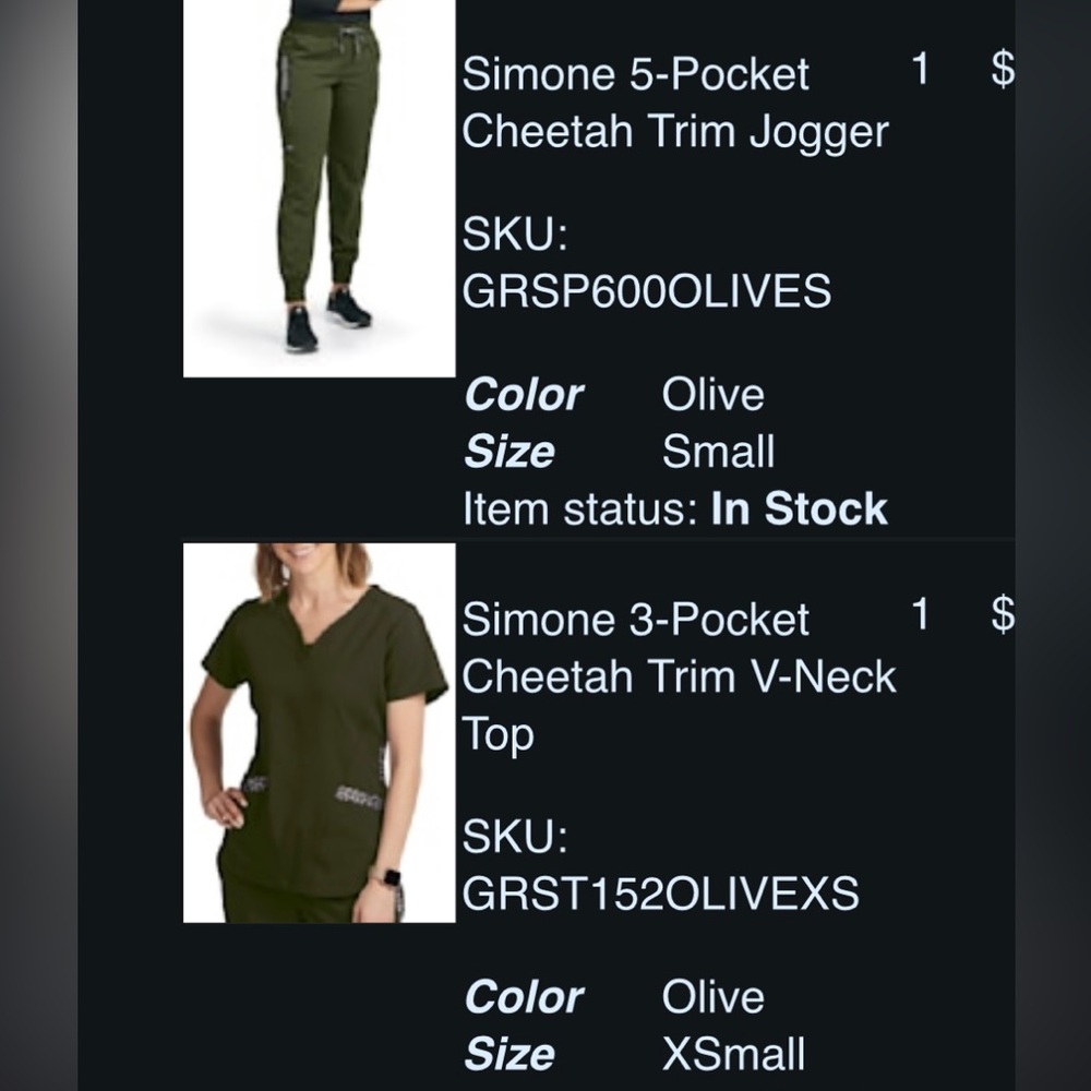 Greys anatomy olive cheetah scrub set